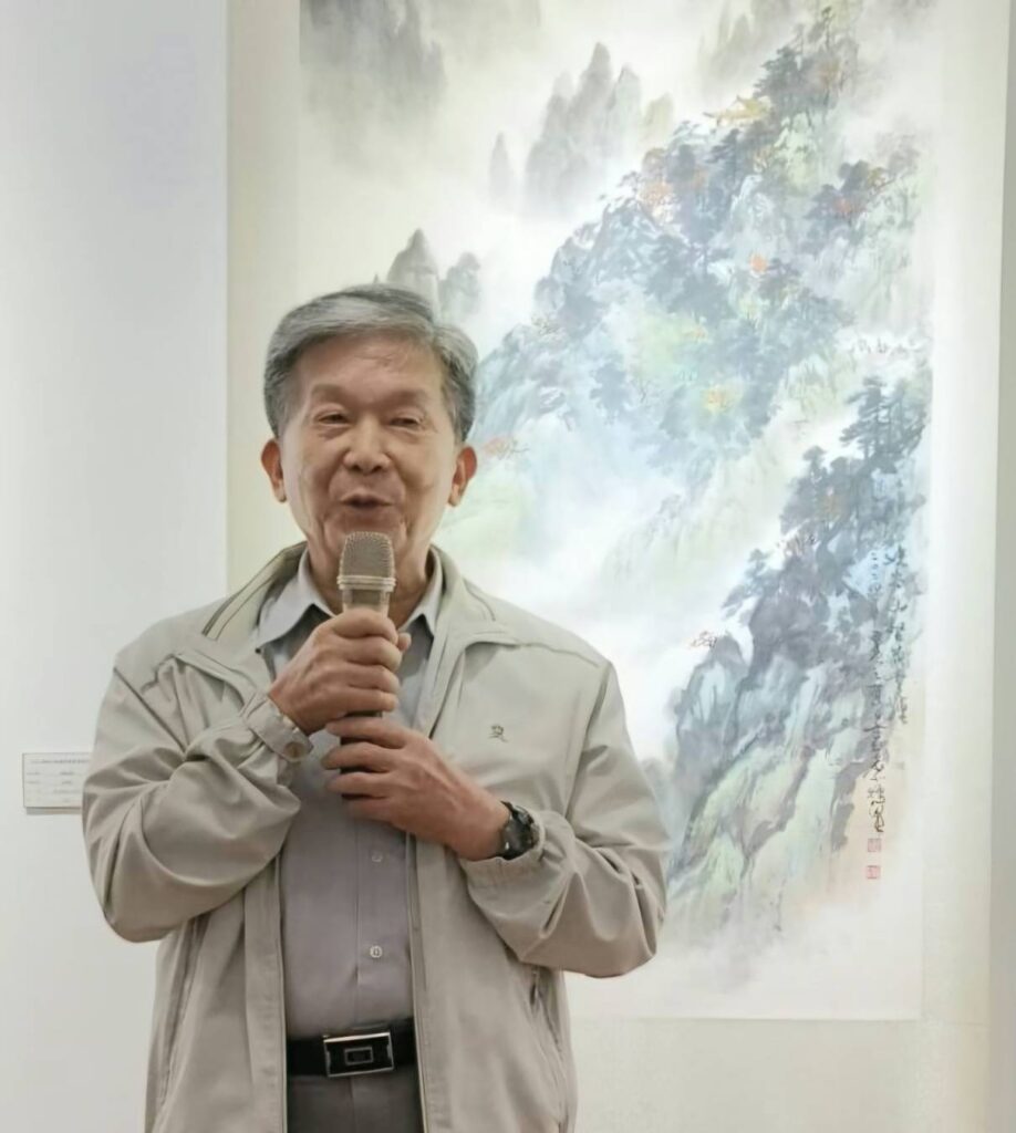 ▲傅狷夫書畫學會前理事長羅振賢教授在開幕式上致詞時表達對學會承繼傳統至今的肯定與正向意義。（圖/羅振賢 提供）