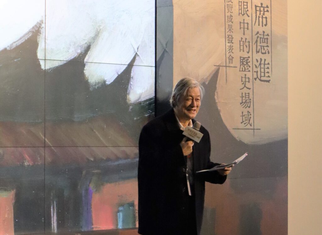 席德進基金會董事暨策展人李乾朗教授與席德進兩個世代的往來和溝通。（圖/國美館提供）
