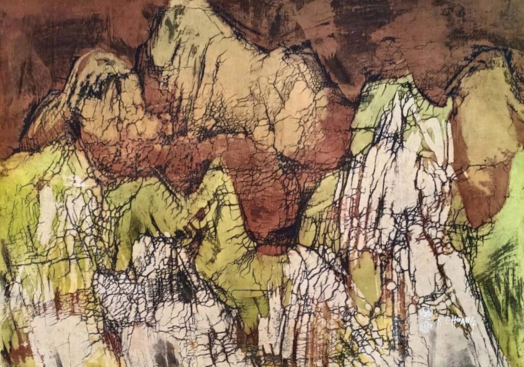 ▲在豐沛色彩與深邃內涵中，黃歌川作品呈現豐沛生命的對應，延伸了自主美學的獨特性。（圖/阿波羅畫廊 提供）