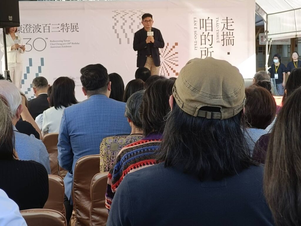 ▲臺博館館長陳登欽以主辦方立場說明這次特展的正面意義。（記者 辛澎祥/攝）