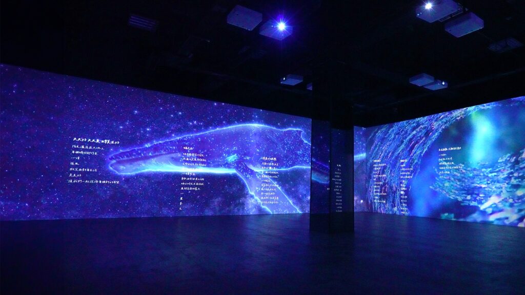 「創作異世界」由AI引導體驗，每個人都可以創作自己專屬的歌曲。（圖/文化部提供）