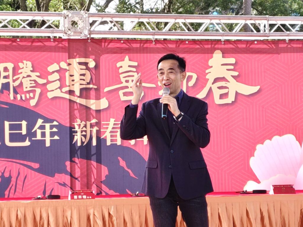 國父紀念館館長王蘭生致詞。（記者 陳安婷/攝）