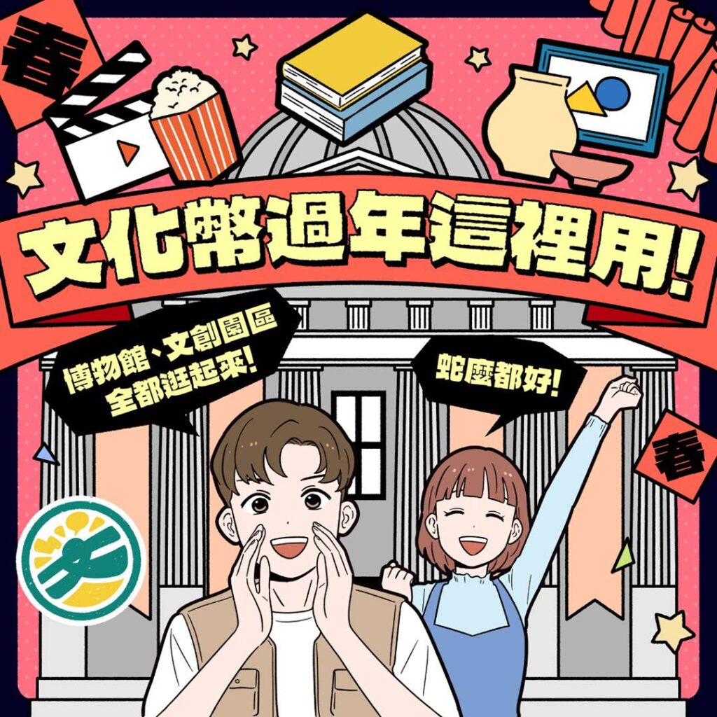 ▲文化幣在過年期間的使用博物館與文創園區,涵蓋北中南東各區。(圖/文化部 提供)