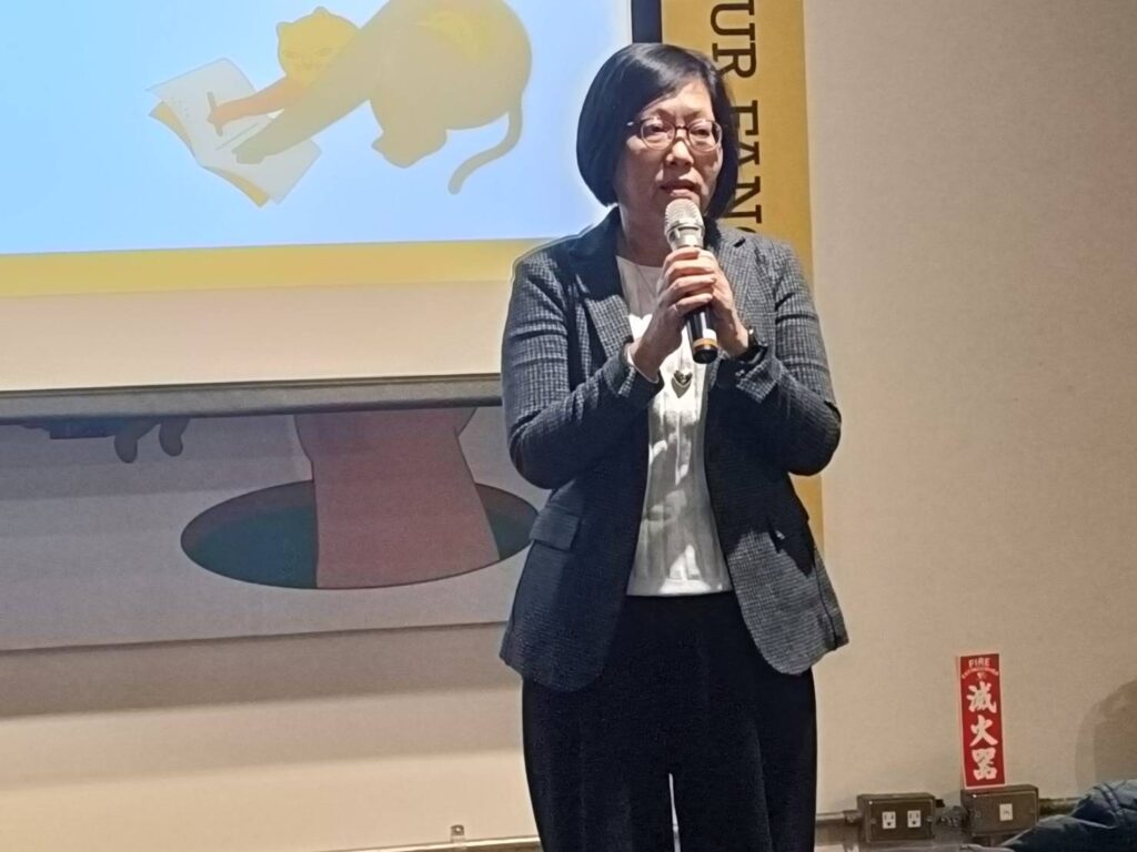 ▲文化部人文及出版司司長楊婷媜致詞時表達對今年台北國際書展的高度期待。(記者 辛澎祥/攝)