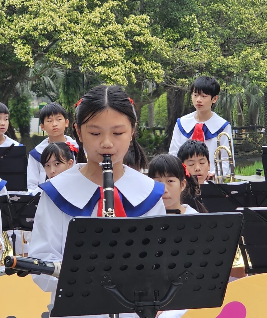 民權國小黃妍甯同學表演豎笛獨奏。(圖/國父紀念館提供)