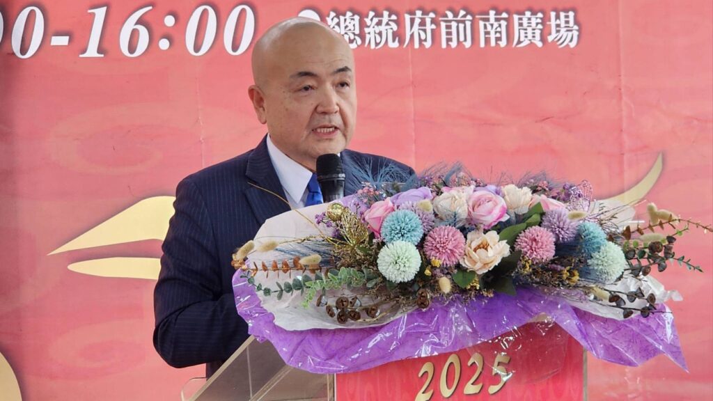 ▲首次受邀參加開筆的活動日本駐臺代表片山和之，興奮的表達對書藝傳承所展現的文化價值，讓張炳煌教授所賦予的使命感更加備受推崇。（記者 辛澎祥/攝）