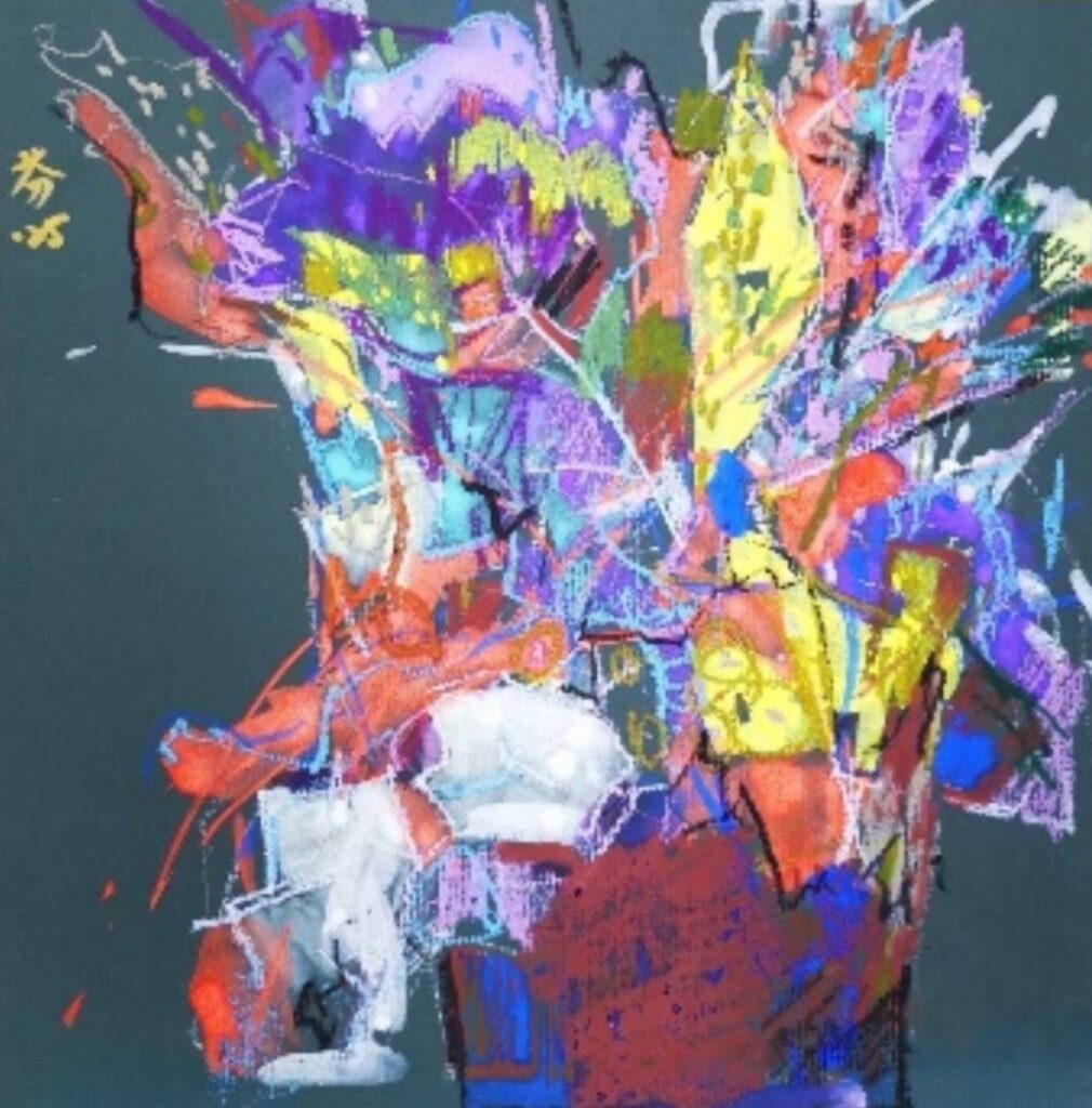 ▲賴慕芬作品「交疏得自藏」，呈現藝術與傳說的交織，意念深摯圓融。（圖/賴慕芬 提供）