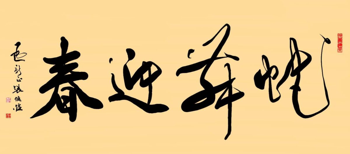 蛇來運轉  蛇馬龍好  書法家蛇年吉祥書體  傳遞祝福與好運  祈願新的一年生命意義與價值  備受正面評價