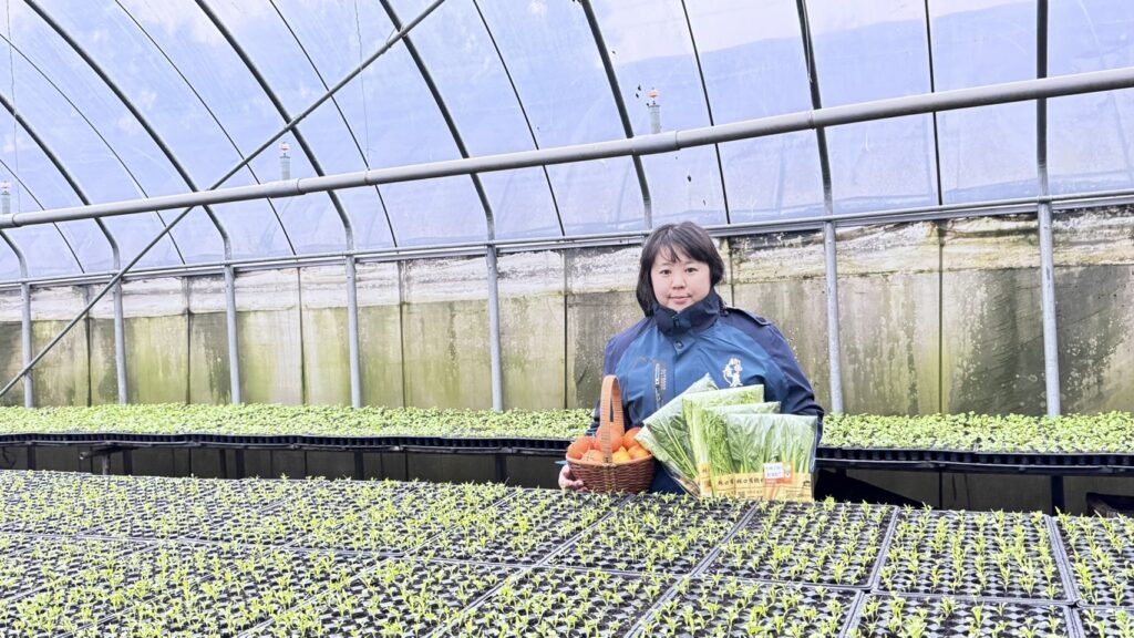 林芷誼將有機農場化為食農教育教室。（圖/農業局提供）
