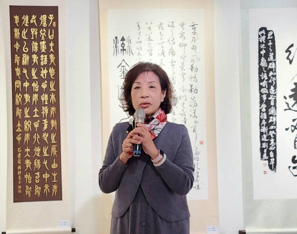 ▲中華婦女書會理事長楊靜蕙強調書會在既有基礎上，展現繼往開來的使命，相信將帶領會員老師們在會務推動上會有更大的突破。（記者 辛澎祥/攝）