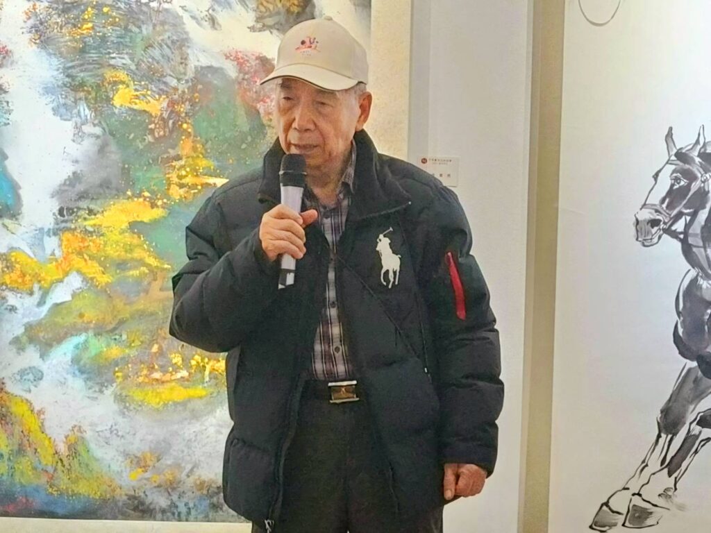 ▲中華畫筌美術協會前理事長廖學政，說明了協會過往在兩岸與國際交流的具體表現，強調將持續推動作業。（記者 辛澎祥/攝）