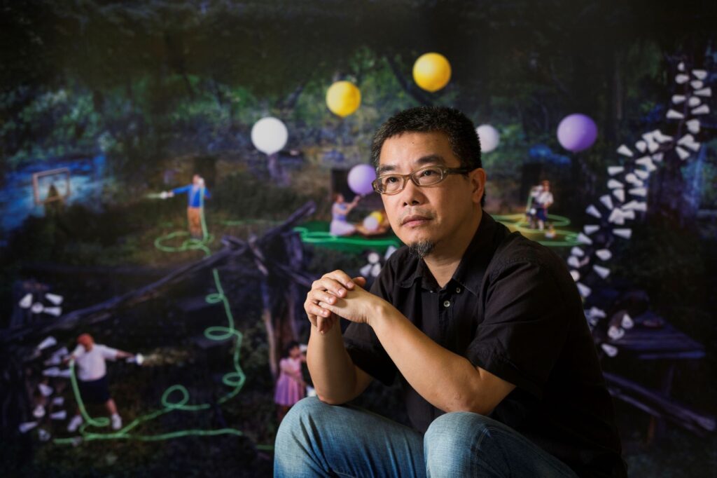 藝術家周慶輝希望能以藝術促進臺西文化交流。（圖/采泥藝術提供）