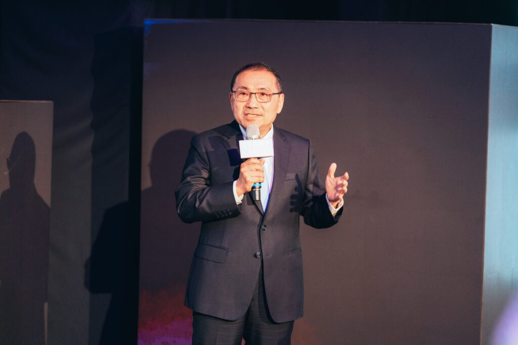 ▲新北市市長侯友宜致詞時強掉新北美術館將成為全民美術館。（記者 辛澎祥/攝）