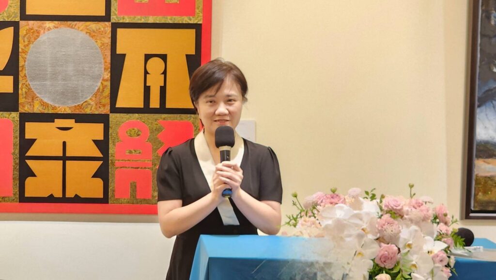 ▲臺師大新創控股公司執行長林雅萍，則說明臺灣美術院的立院宗旨，並從新創科技的角度強調與人文藝術發展的政策推展的效益，格外打動人心。（記者 辛澎祥/攝）