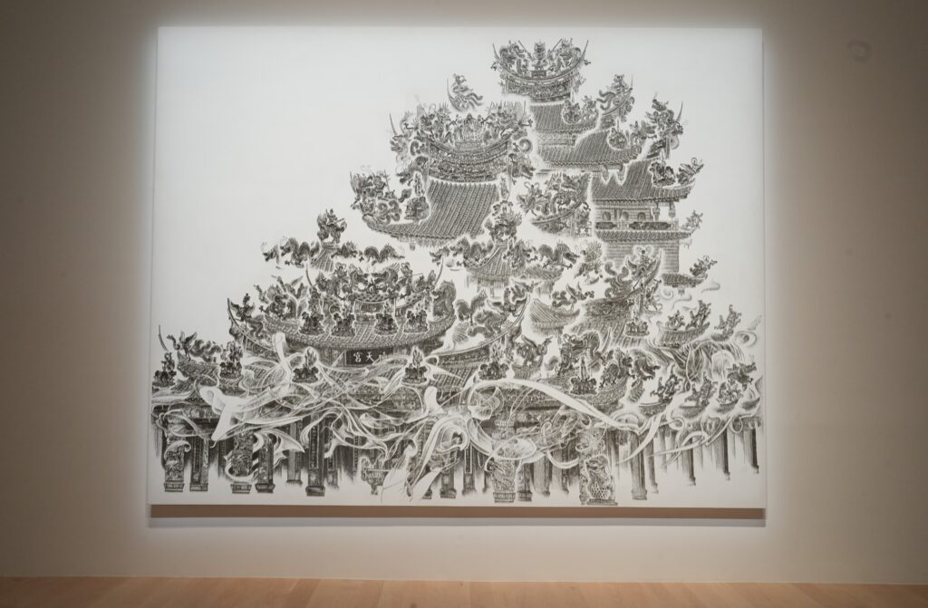 「往來／照見」典藏研究展作品─陳浚豪《女媧神宮》。（圖/文化局提供）