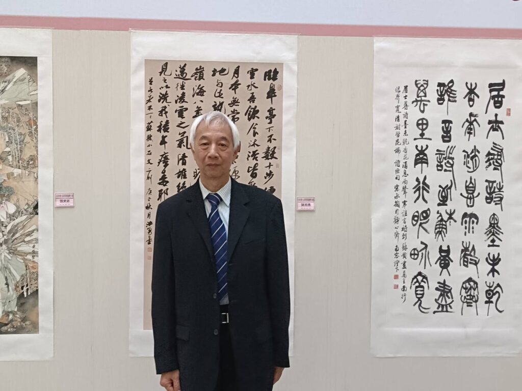 ▲香港漢榮書局董事長石漢基,除了書藝興學之外,亦舉辦兩岸書畫交流活動不遺餘力,獲致正面評價。(記者 辛澎祥/攝)