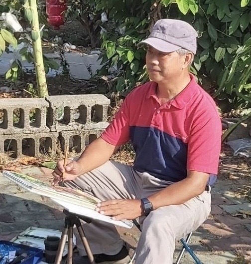 ▲獲得金門文化獎繪畫藝術類的知名藝術家楊天澤老師。(圖/金門文化局 提供)