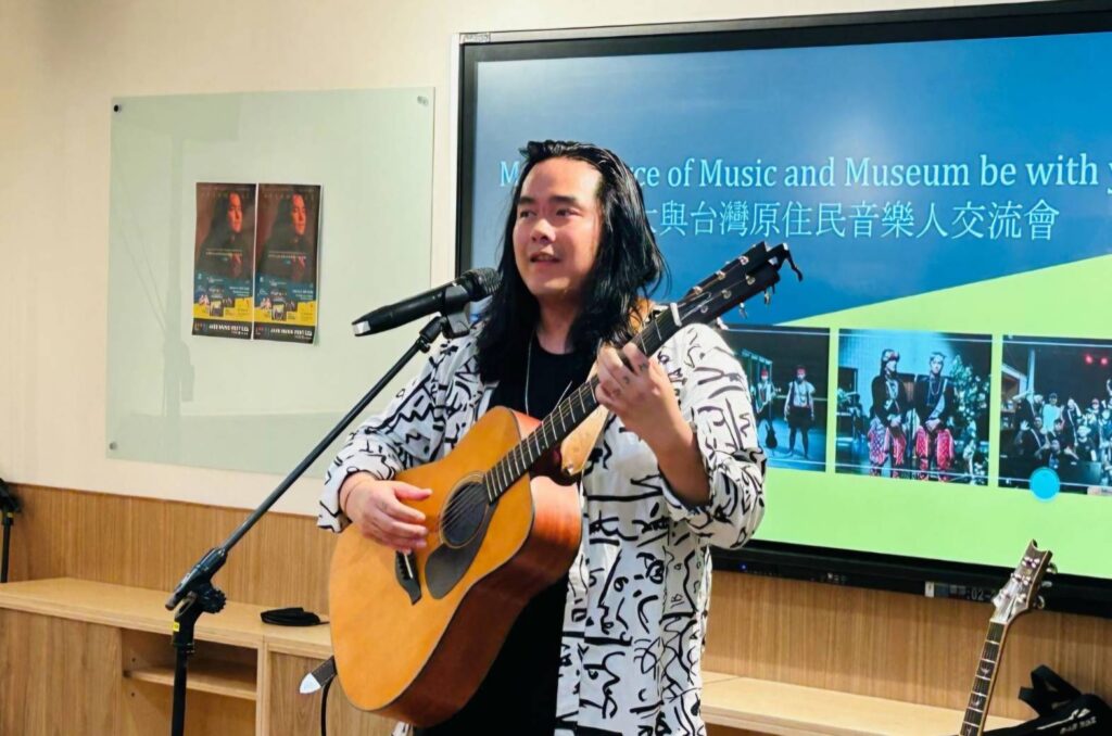 ▲加拿大原住民音樂人現場演唱。（圖/史前館 提供）