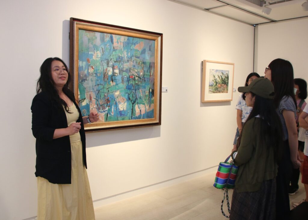 順益台灣美術館典藏展導覽。（圖/文化局提供）