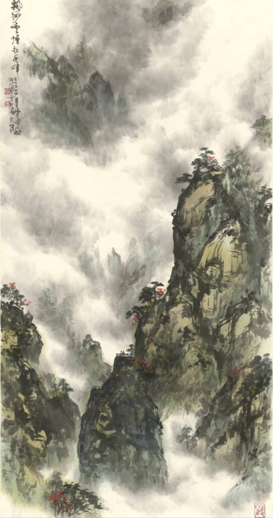 ▲羅振賢教授的水墨作品，筆墨傳送真情，在自然與人文交會中建構視野的開闊延伸。（圖/楊企霞 提供）