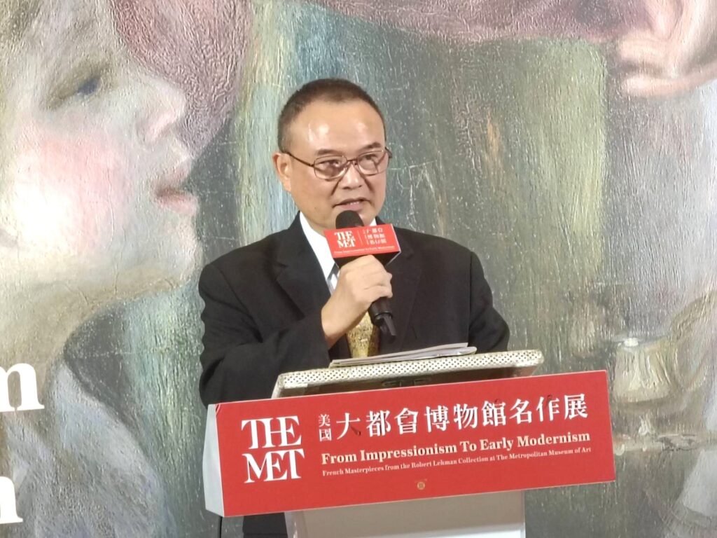 故宮蕭宗煌院長邀請大家細細品味這場美學之旅。(記者 陳安婷/攝)