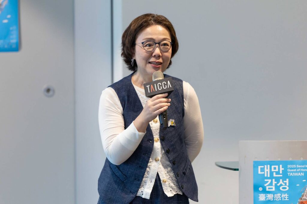 ▲新任文策院董事長王時思致詞時表達對書展國際化活動的高度重視。（圖/文化部 提供）