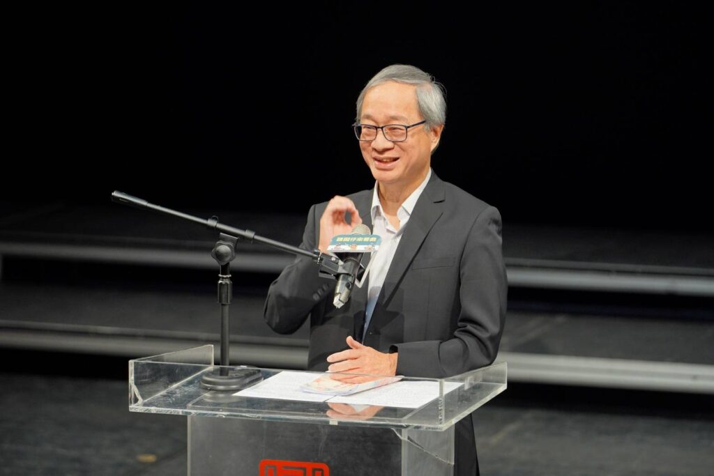 ▲文化部長李遠致詞時強調兒童與母語是臺灣重中之重的文化核心價值。（記者 辛澎祥/攝）