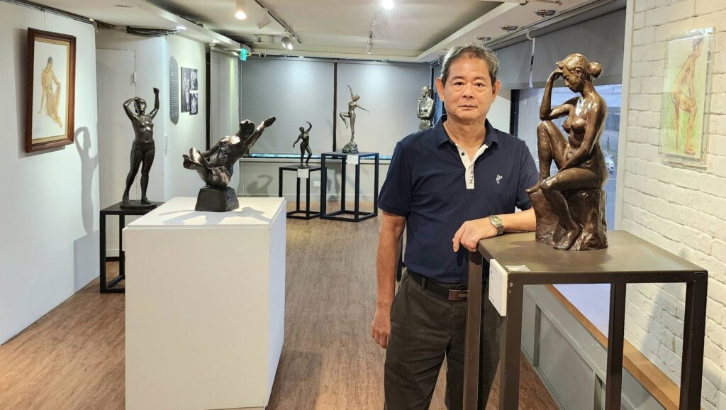 ▲蒲添生美術館館長蒲浩志,認為這次4位前輩藝術家主題展深具意義,成立二代組織刻不容緩。(記者 辛澎祥/攝)