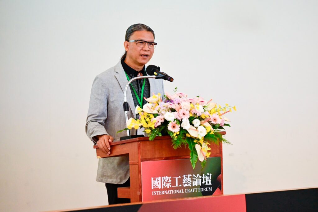 ▲工藝中心主任陳殿禮致詞時表示，今年提出工藝70+1的目標，讓每個人的生活態度趨近於工藝精神。（圖/工藝中心 提供）
