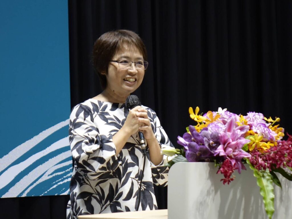 ▲臺文館館長陳瑩芳致詞時對結盟活動,將文學種子帶給學子感到具榮耀感。(圖/臺文館 提供)