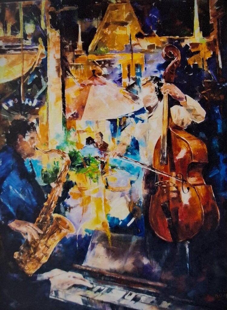 ▲陳瑞瑚的作品,呈現亮麗多彩的質感。(圖/南投文化局 提供)