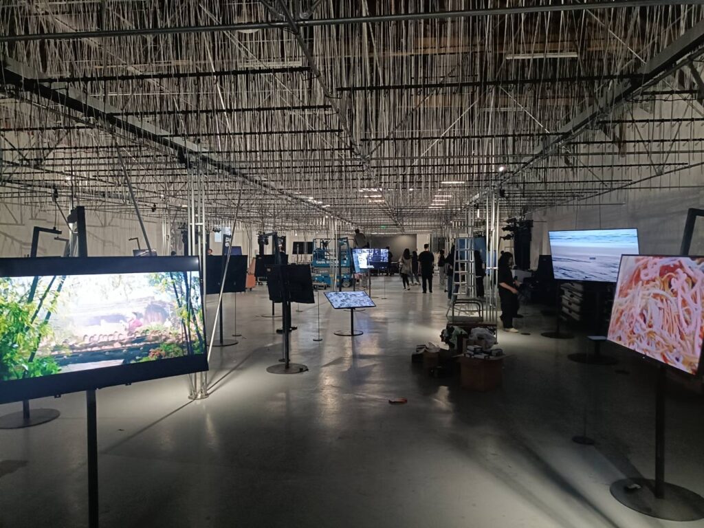 ▲以水風景為主題的臺灣文博會,邁入了科技與人文結合的文化新意象。(記者 辛澎祥/攝)