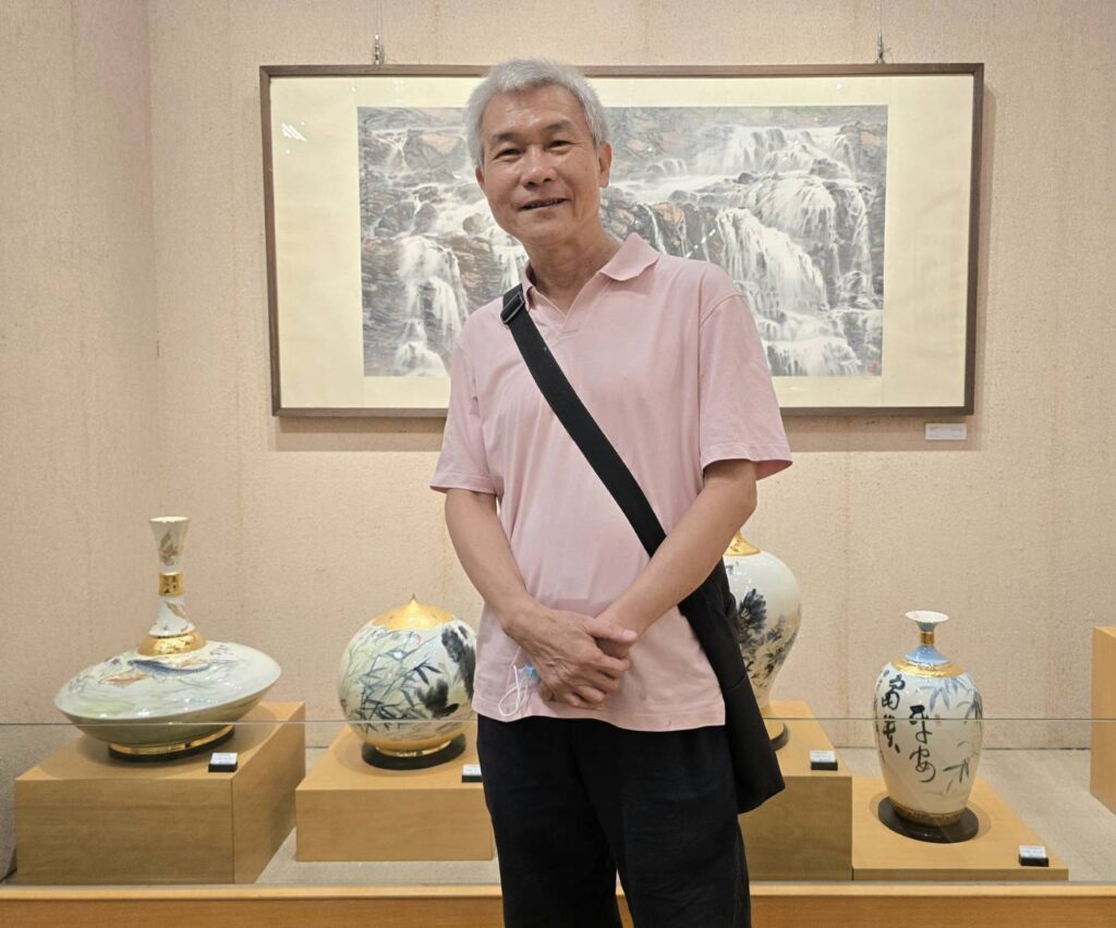 ▲林錦濤老師的作品是物象與心象的交融，是其筆墨情思所凝聚的結晶，是映心化境的表現，讓人對其作品有一睹為快的期盼。（記者 辛澎祥/攝）