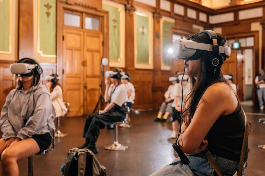 ▲遺留未來VR360播映活動,受到民眾的歡迎體驗。(圖/文化部 提供)