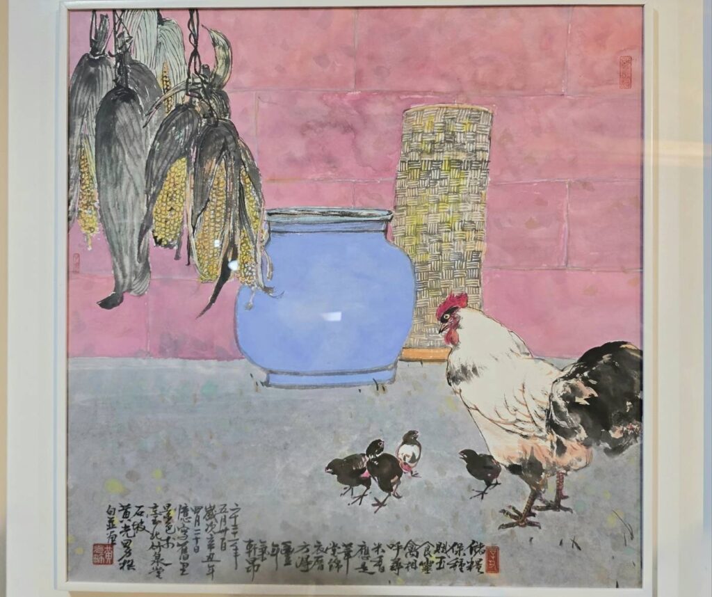▲黃光男的作品在傳統水墨描繪筆觸中猶見新意,開啟了觀者新的思維與想像。(記者 辛澎祥/攝)
