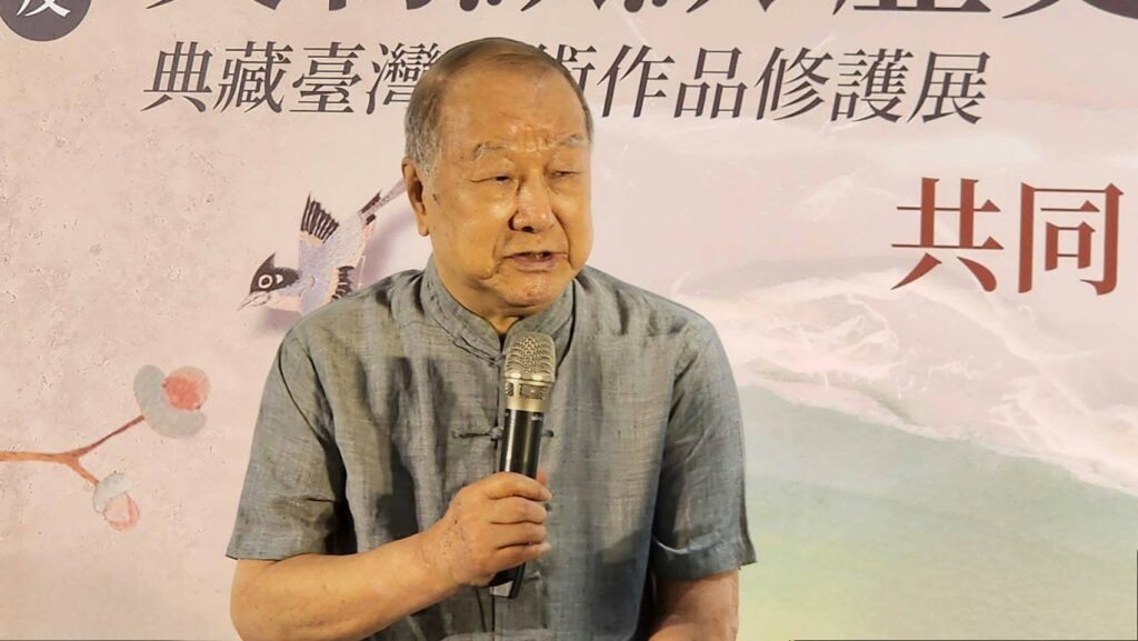 ▲知名現代水墨畫家劉國松認為史博館的文化與社教功能彰顯，讓這次的展出對藝術家來說也是心存感激的。（記者 辛澎祥/攝）