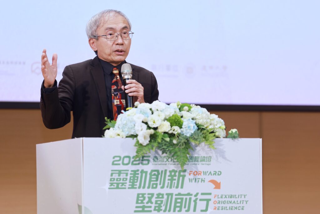 ▲文化部文資局局長陳濟民在開幕式上強調文化遺產保存的重要性與意義。（記者 辛澎祥/攝）