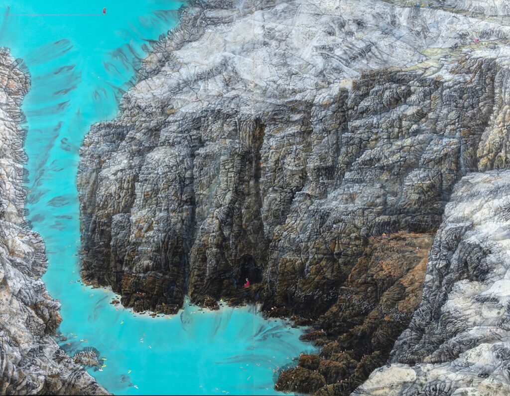 水墨類中山獎-柯驎晏「大隱隱於市」150_x_192_cm。（圖/國父紀念館提供）
