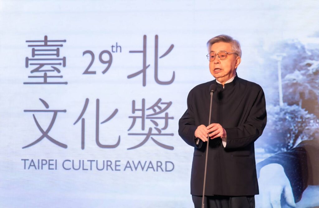 ▲爾雅出版社創辦人隱地獲頒台北文化獎。（圖/臺北市文化局 提供）