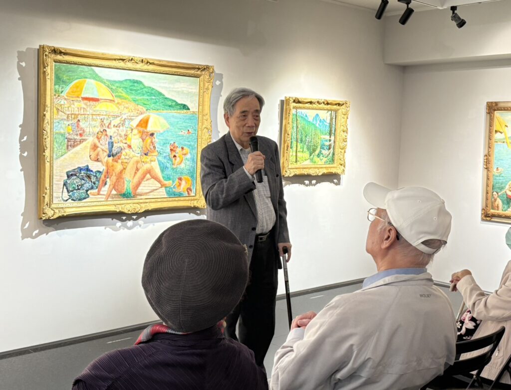 ▲前臺藝大校長黃光男教授,致詞時分享當年在北美館任職期間典藏李石樵作品的過程與意義。(圖/張凱迪 提供)