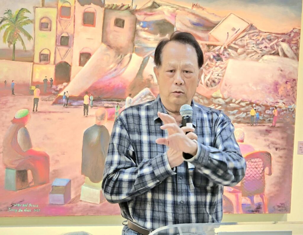 ▲前臺中市文化局長林輝堂指出,曾淑慧老師對藝術的執著,並在承先啟後的志業中展現永續傳承,這種精神值得肯定。(記者 詹佳綺/攝)