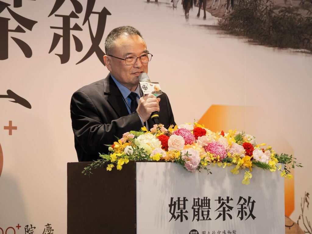 ▲故宮博物院院長蕭宗煌整體說明故宮2025年的表現績效,認為是成果豐碩的一年。(記者 辛澎祥/攝)