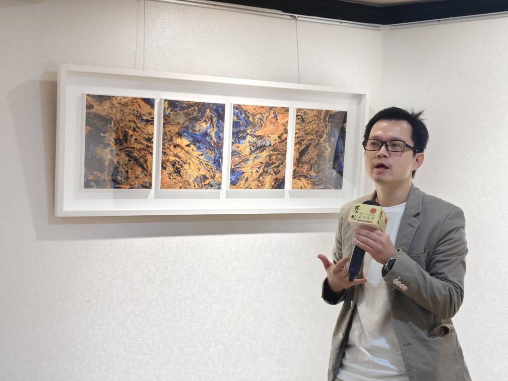 陳冠廷作品藉由自然界內省，回歸本相、自我。（記者 陳安婷/攝）