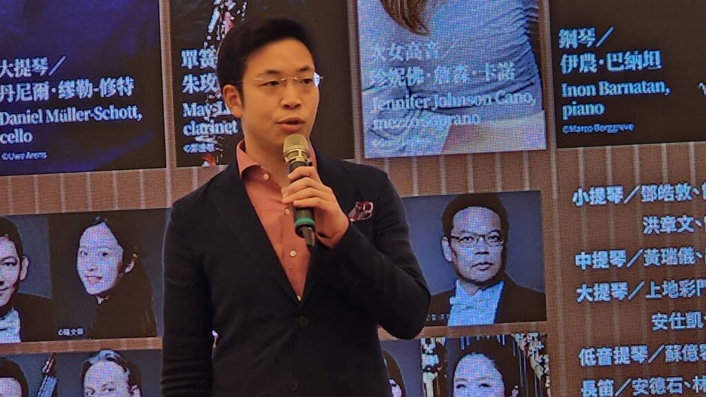 ▲室內樂音樂節策畫人黃俊文強調這些年邀請來台演出的音樂家,呈現音樂的質感與所帶來的音樂穿透力是備受矚目的。(記者 辛澎祥/攝)