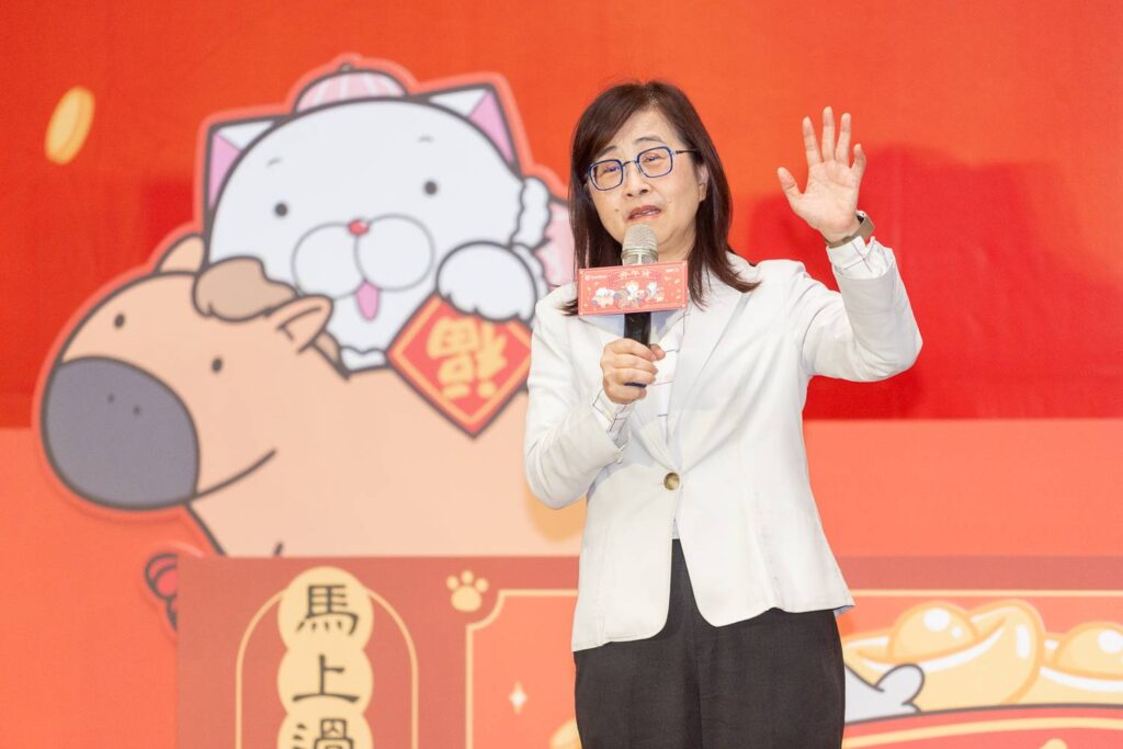 ▲台北市副市長林奕華致詞時表達對今年年貨大街的內容豐富多元之肯定。（圖/台北市政府 提供）