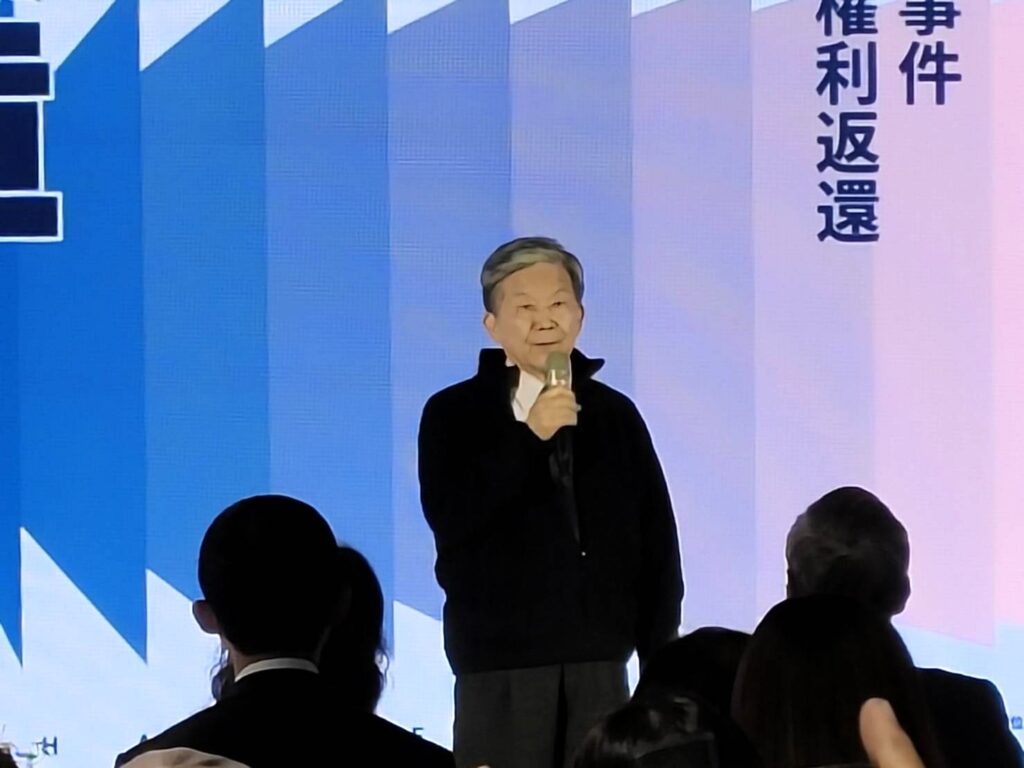 羅振賢對於藝術家權利返還感到欣慰。（記者 陳安婷/攝）