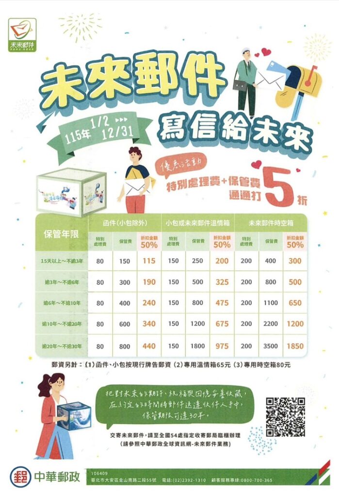 中華郵政推出未來郵件。（圖/中華郵政公司提供）