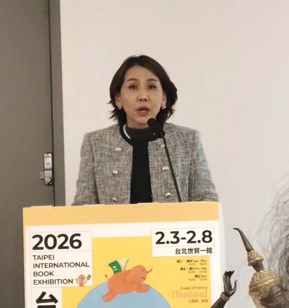 泰國商務處處長李凱莉介紹泰國主題國。(記者 陳安婷/攝)