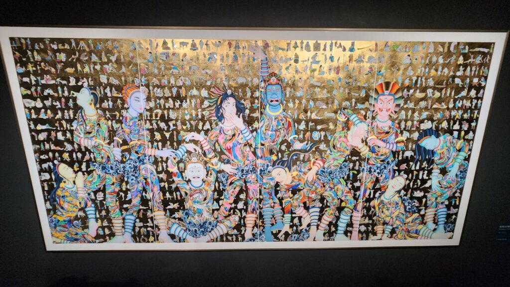 ▲才仁•夏爾帕的展出作品之一。(記者 辛澎祥/攝)