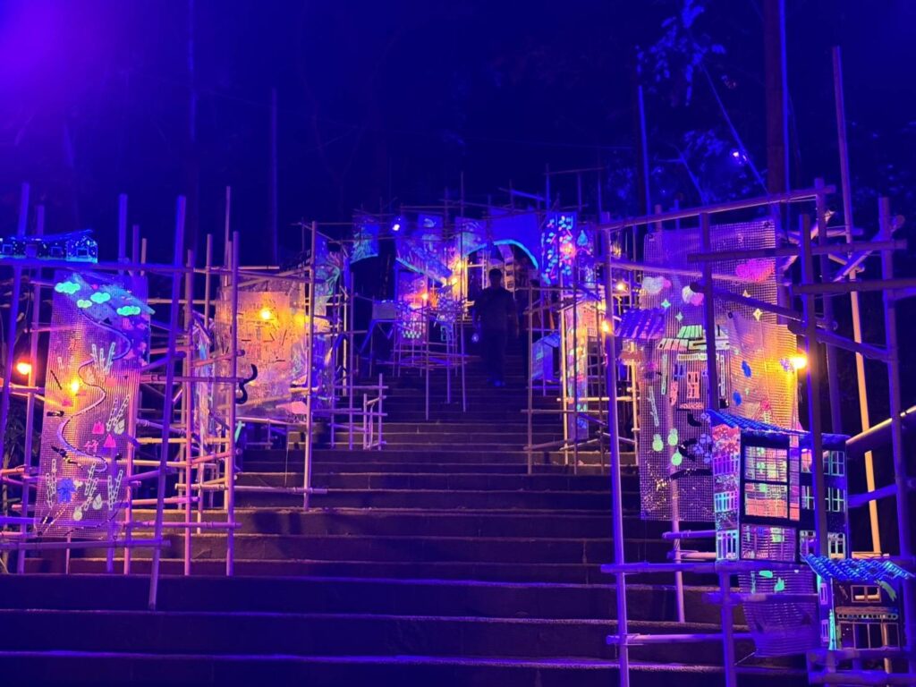 ▲龍崎光節空山祭活動，從光影設計中體驗不同的視聽覺感受。（圖/臺南市政府文化局 提供）